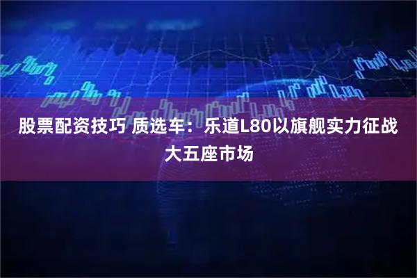 股票配资技巧 质选车：乐道L80以旗舰实力征战大五座市场
